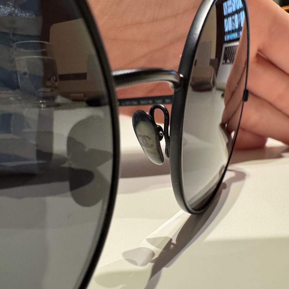Round MATTE BLACK DARK GREY Sunglasses - Picture 13 of 17